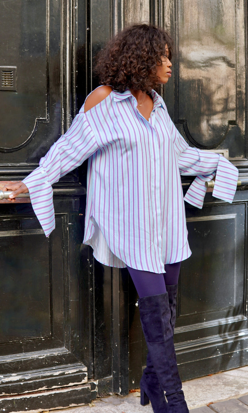 Chemise NAWEL • Rayée Violette