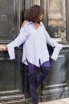 Chemise NAWEL • Rayée Violette