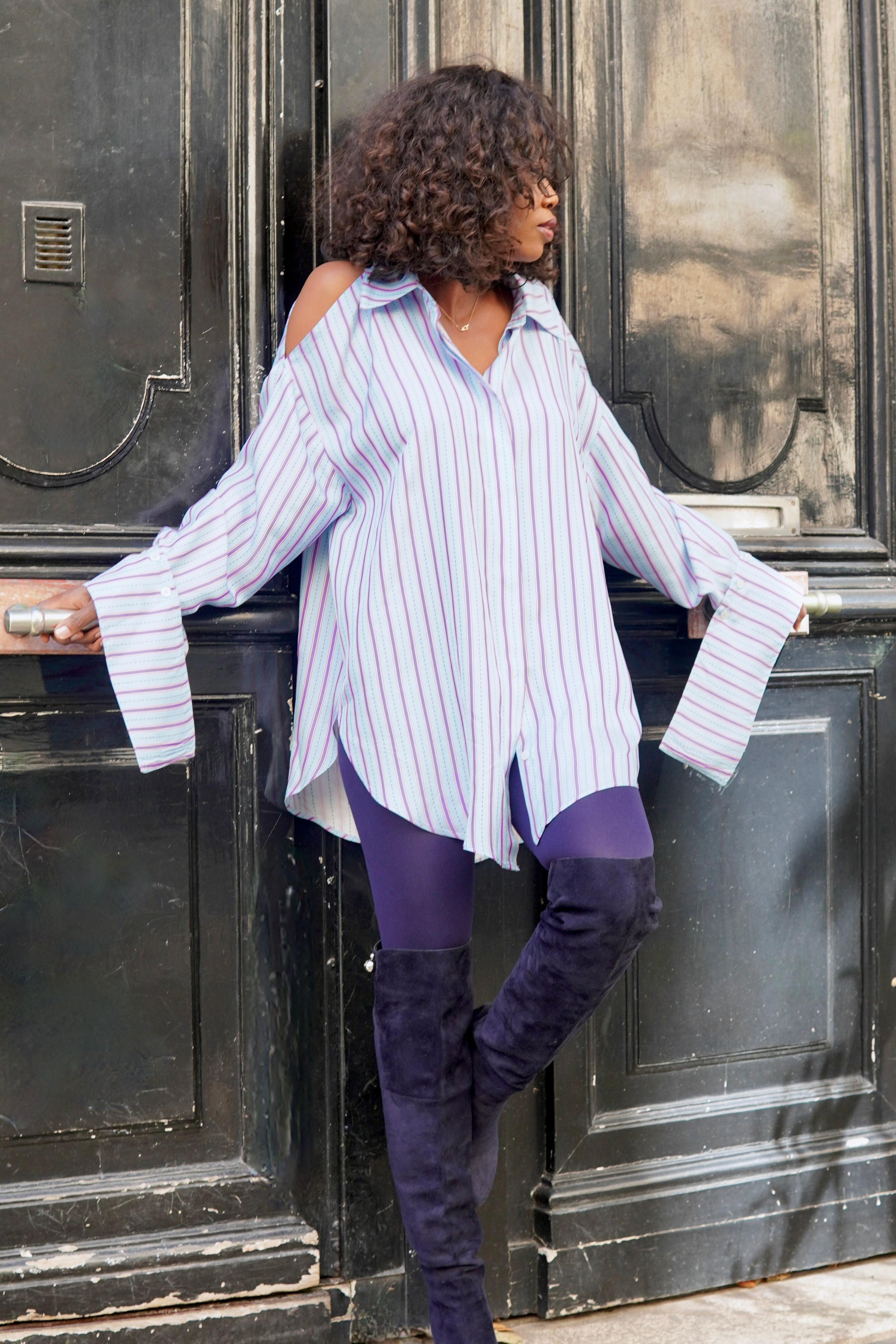 Chemise NAWEL • Rayée Violette
