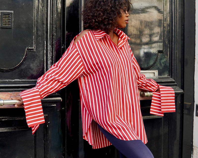 Chemise NAWEL • Rayée Rouge