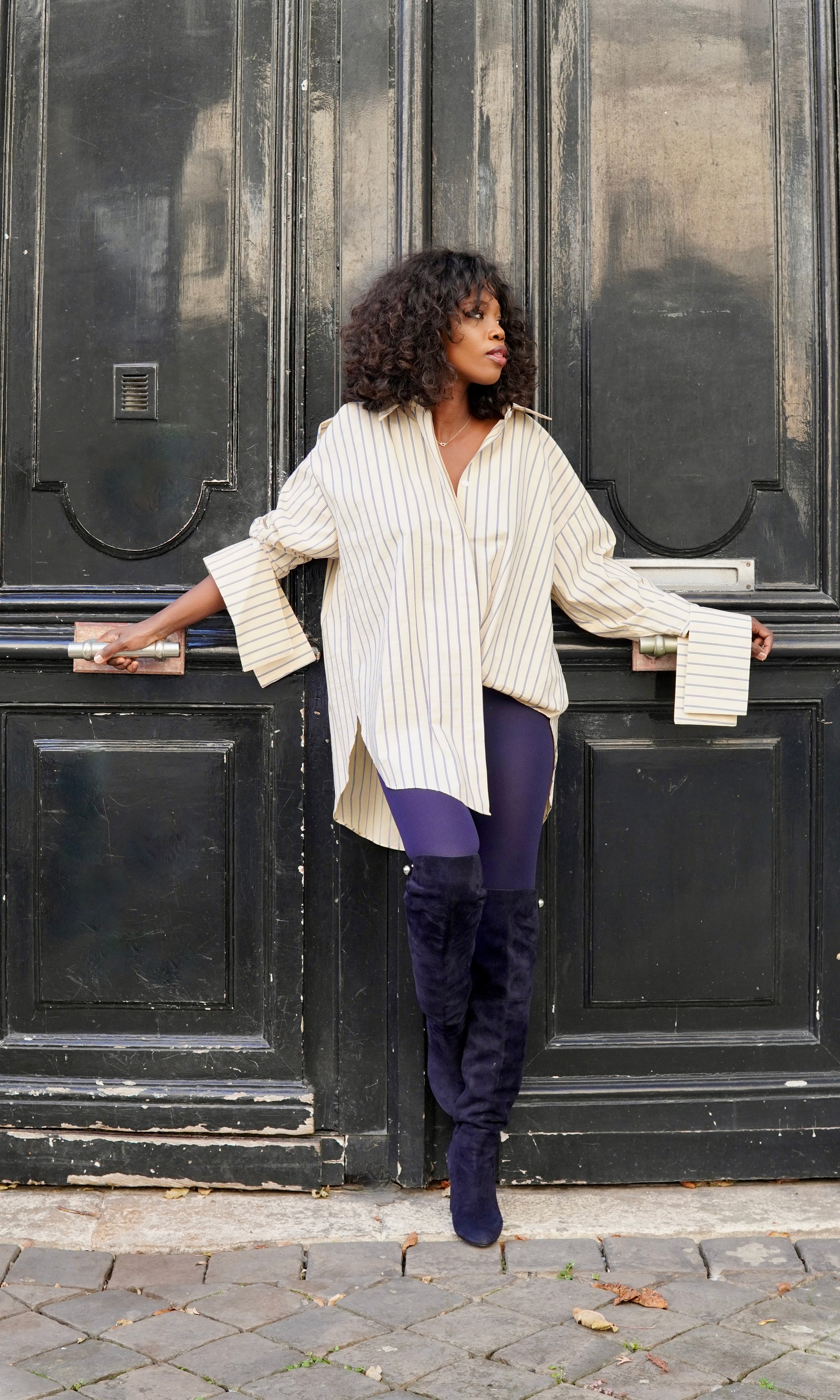 Chemise NAWEL • Rayée Beige