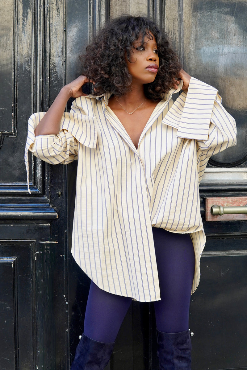 Chemise NAWEL • Rayée Beige