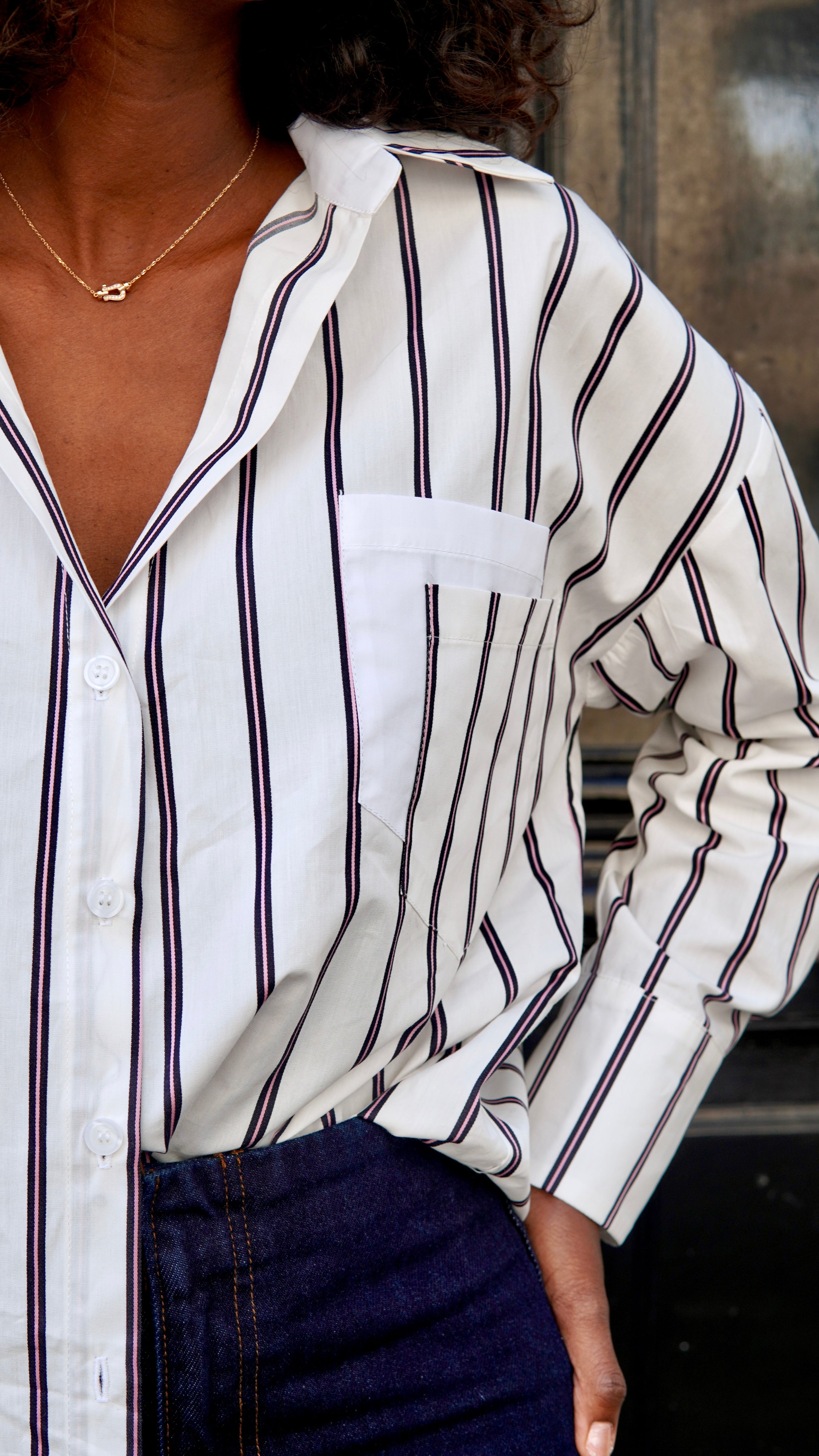Chemise EMMA • Rayée rose